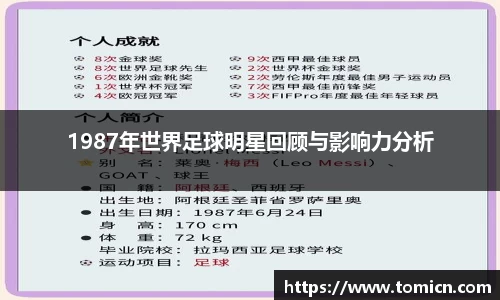 1987年世界足球明星回顾与影响力分析
